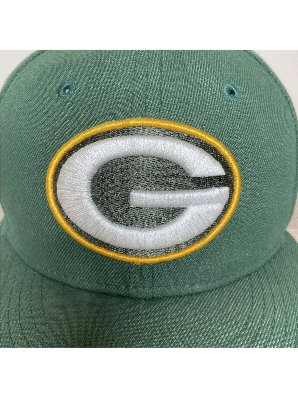 Green Bay Packers Fitted Hat New Era 59FIFTY 7 1/8 Embroidered NFL